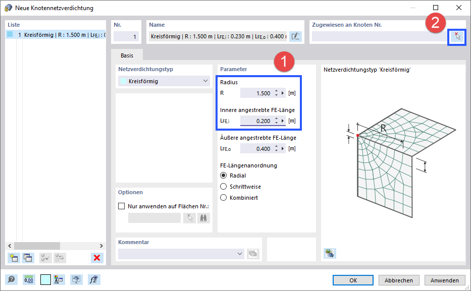 Knotennetzverdichtung definieren