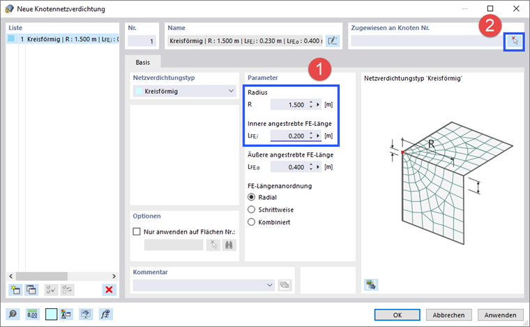 Knotennetzverdichtung definieren