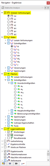 Navigator - Ergebnisse
