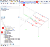 Biegemomente der Bühnenträger