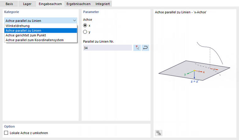 Ausrichtung der Eingabeachsen festlegen