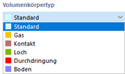 Volumenkörpertyp auswählen