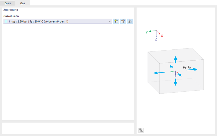 Druck- und Temperatureigenschaften eines Gasvolumens
