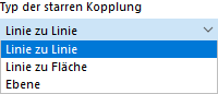 Typ der starren Kopplung auswählen