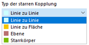 Typ der starren Kopplung auswählen