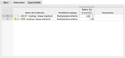 Materialsteifigkeit über Faktor anpassen