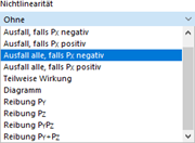 Lagernichtlinearität auswählen