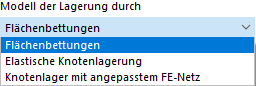 Modell der Lagerung auswählen