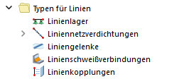 Typen für Linien im Navigator