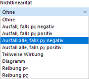 Lagernichtlinearität auswählen