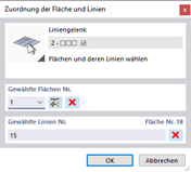 Liniengelenk zuordnen