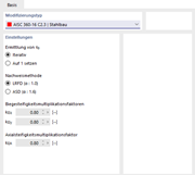 Einstellungen für AISC