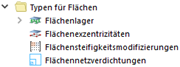 Typen für Flächen im Navigator
