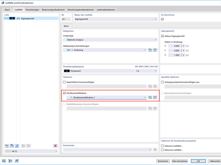 FAQ 005052 | Wie kann ich bestimmte Objekte wie Stäbe, Flächen, Auflager lastfallweise deaktivieren?