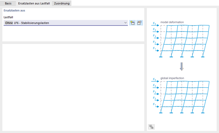 Ersatzlasten aus Lastfall festlegen