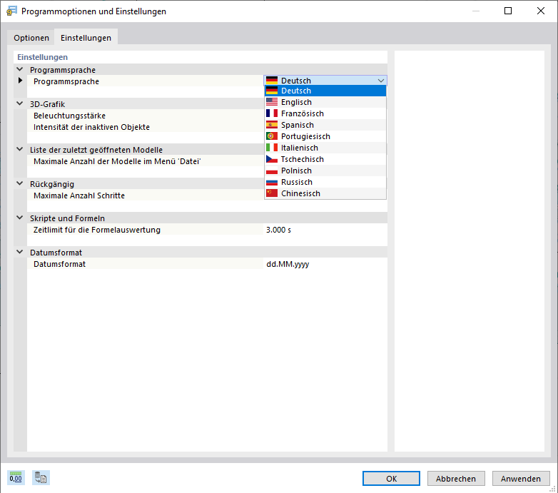 Feature 002053 | Mehrsprachige Programmbedienung