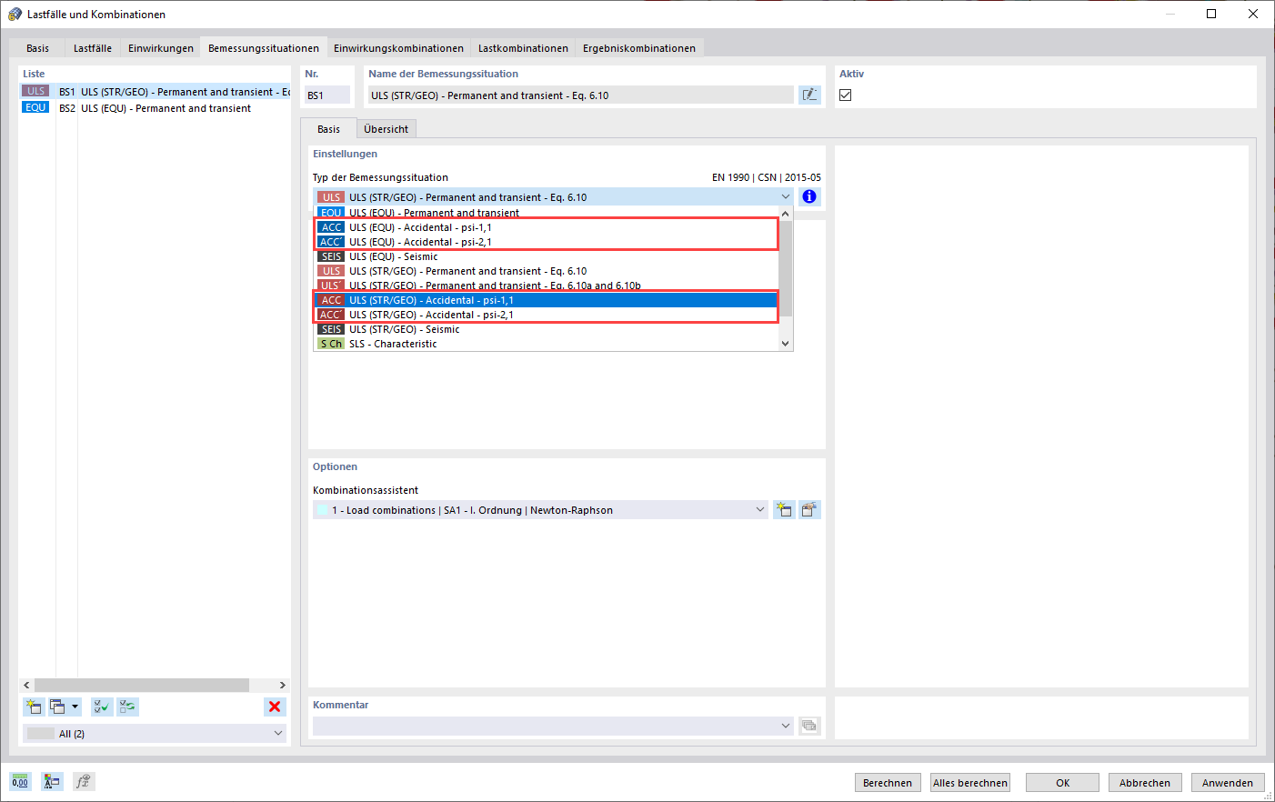 Feature 002021 | Außergewöhnliche Bemessungssituation (z. B. Norddeutsche Tiefebene)