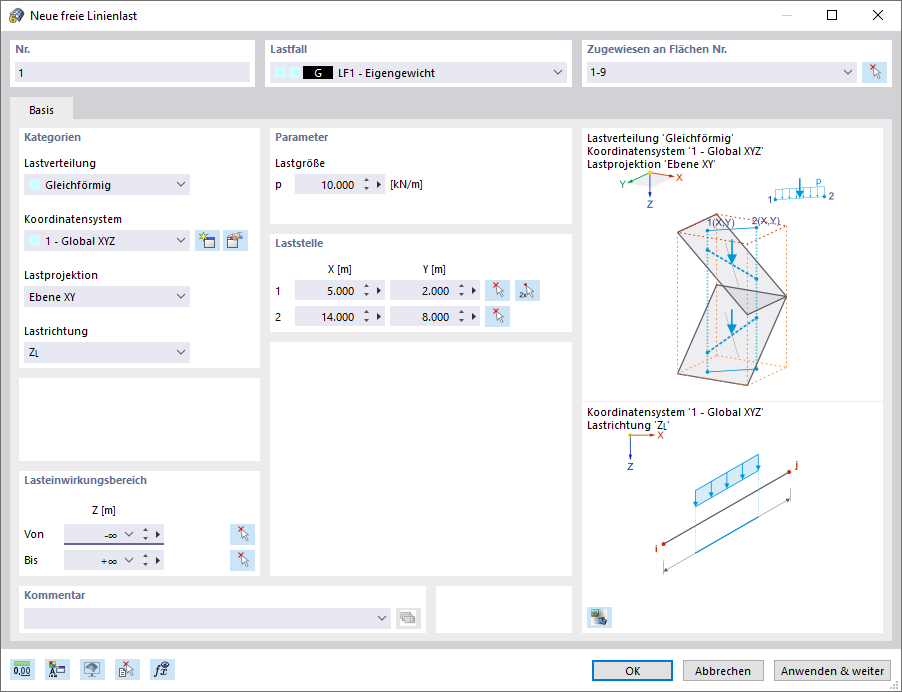Feature 002015 | Stablasten aus freier Linienlast generieren