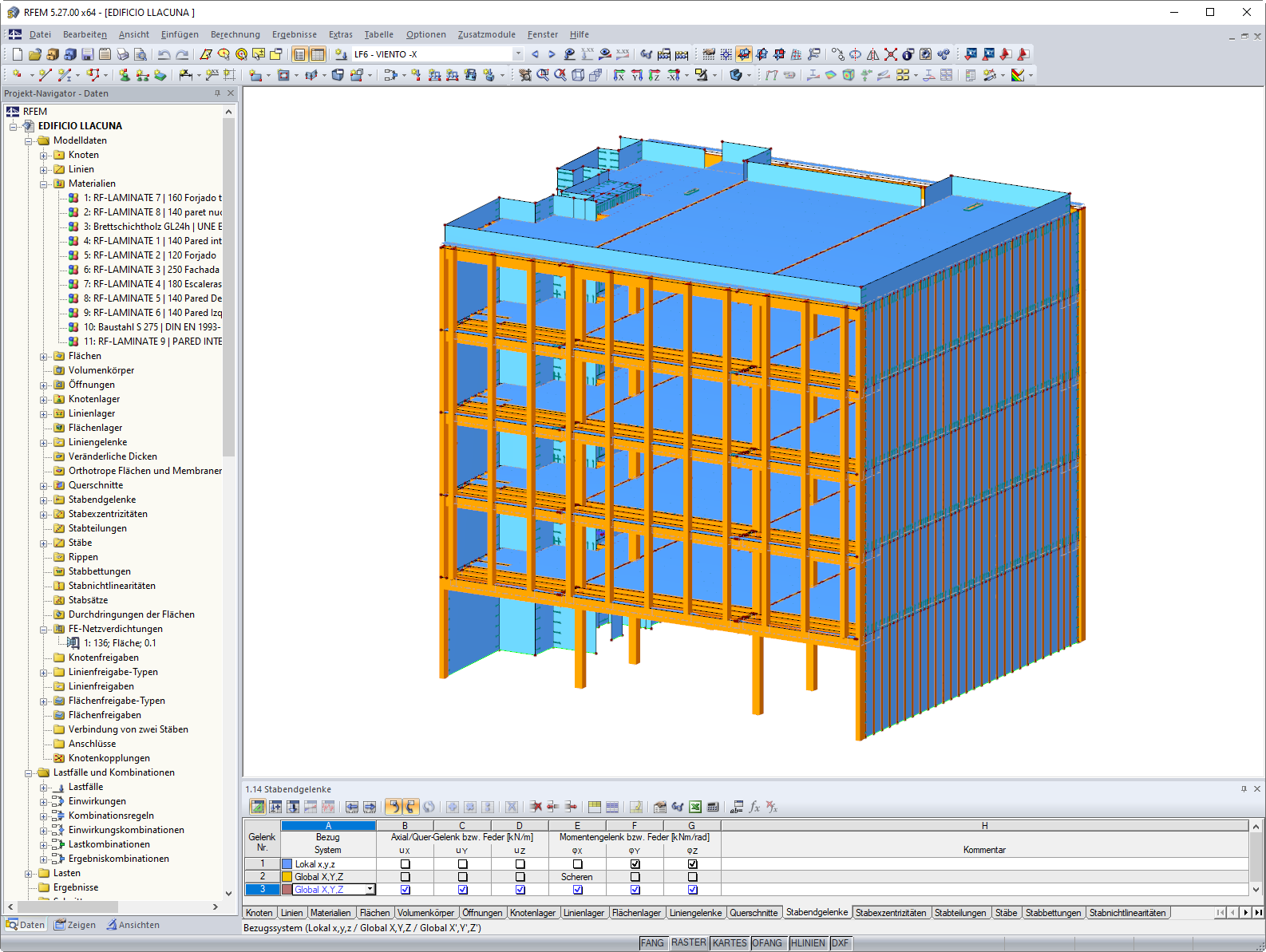 Modell des Bürogebäudes in RFEM (© Estudi M103)