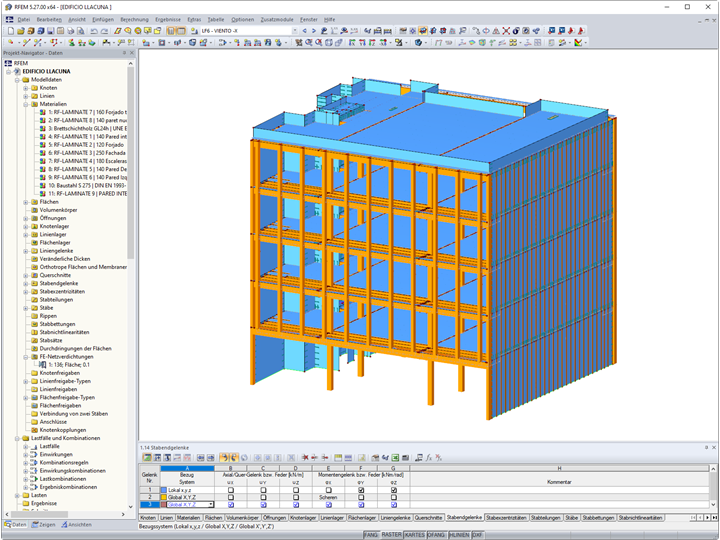 Modell des Bürogebäudes in RFEM (© Estudi M103)