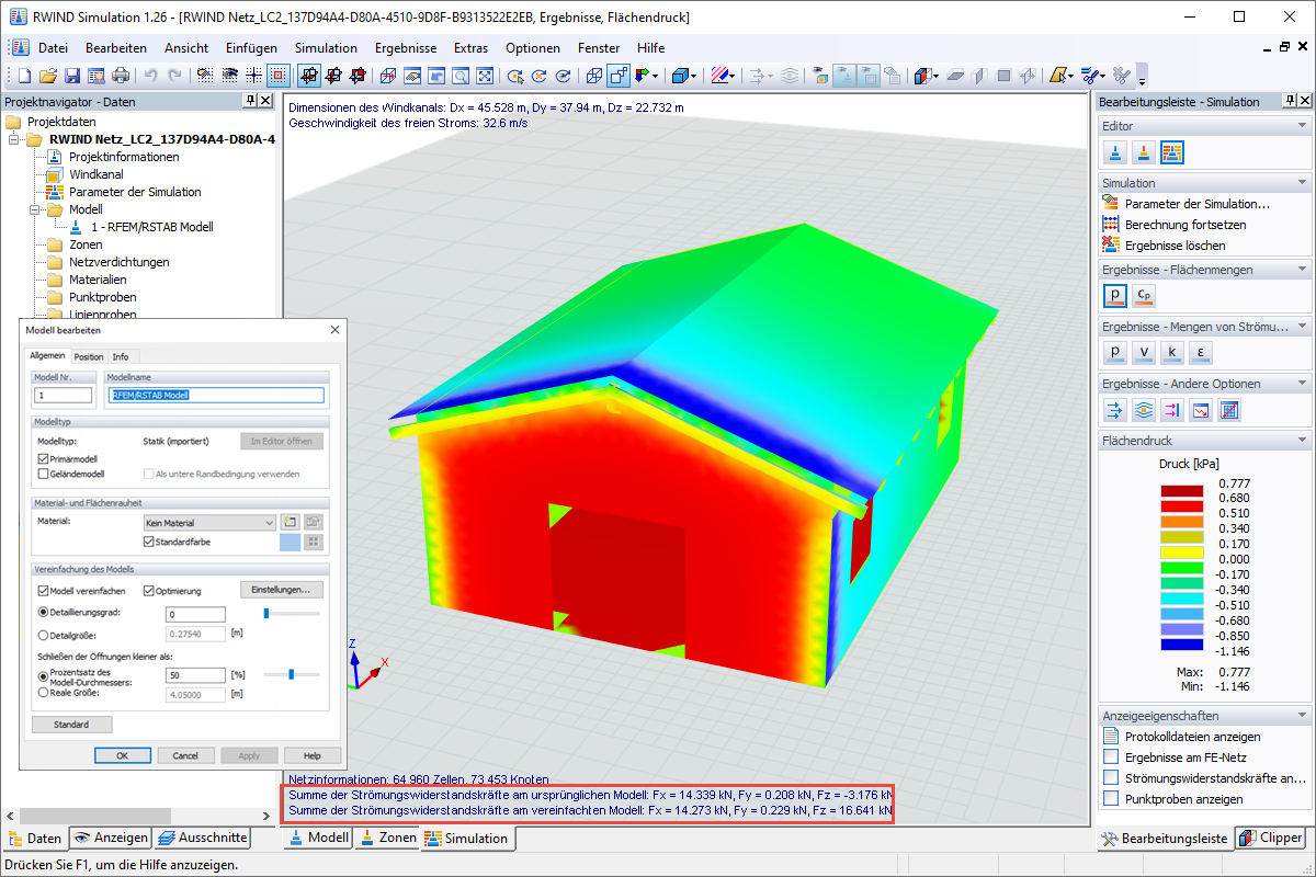 FAQ 005069 | Was bedeutet der Unterschied in der Kontrollsumme der Strömungswiderstandskräfte?