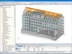 3D-Modell der Berufsschule in RFEM (© Eggers Tragwerksplanung GmbH)