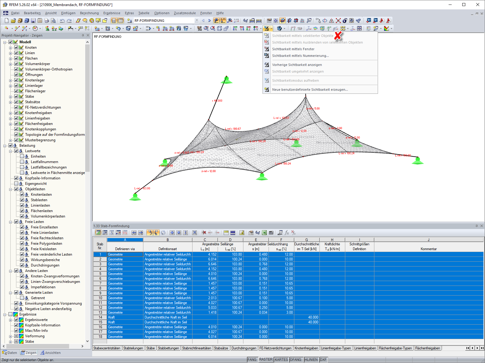 FAQ 005079 | Kann ich eine Sichtbarkeit aus Objekten erstellen, obwohl die Funktion ausgegraut ist?