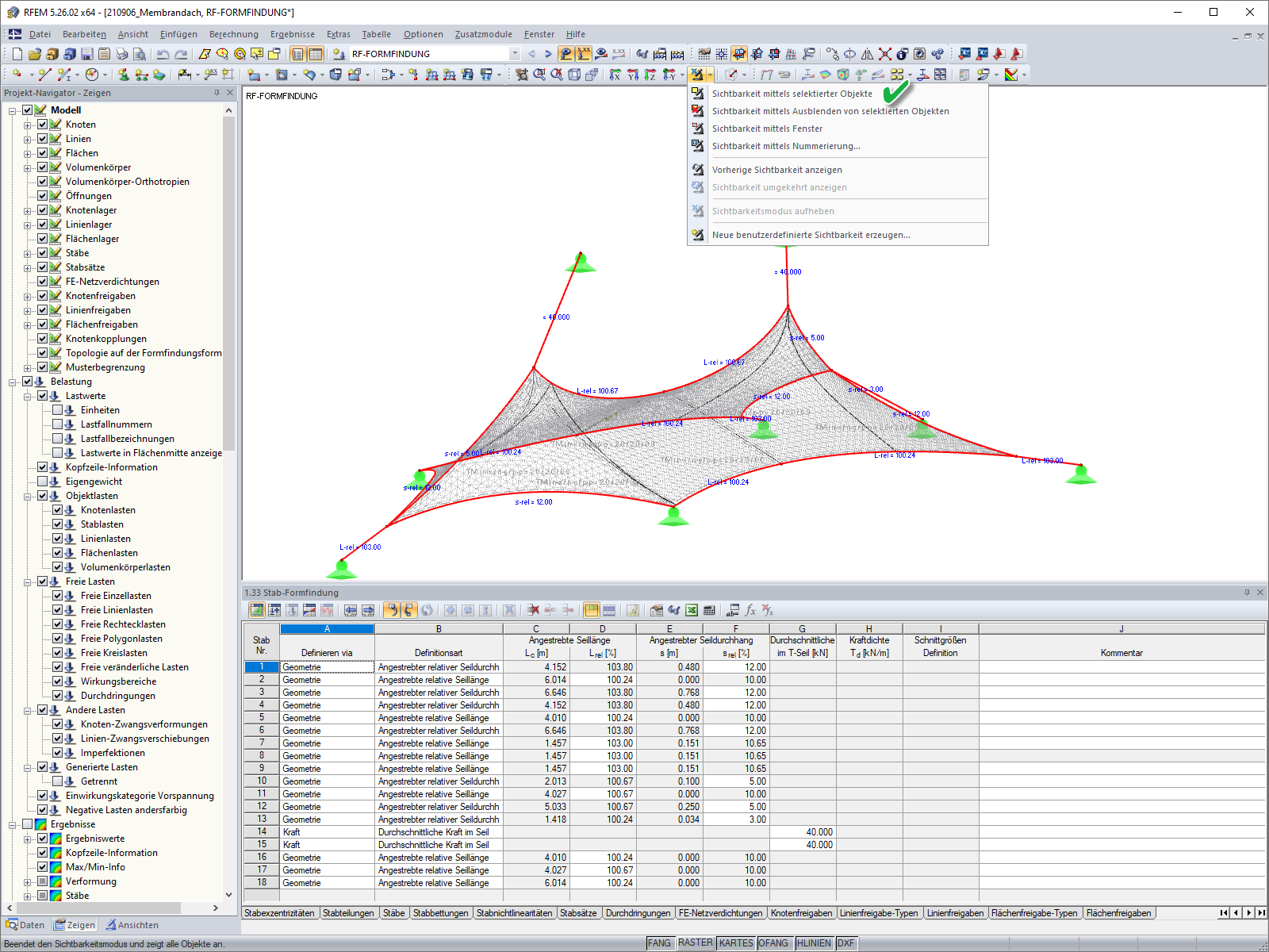 FAQ 005079 | Kann ich eine Sichtbarkeit aus Objekten erstellen, obwohl die Funktion ausgegraut ist?