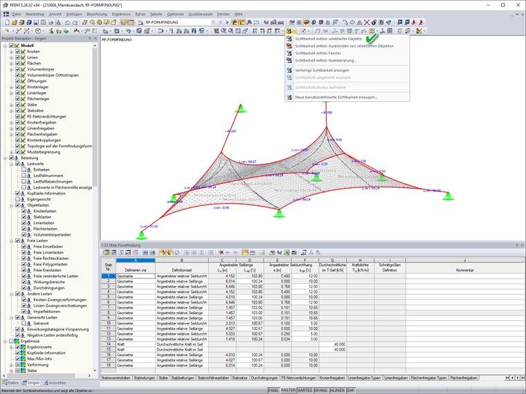 FAQ 005079 | Kann ich eine Sichtbarkeit aus Objekten erstellen, obwohl die Funktion ausgegraut ist?