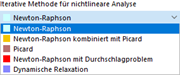 Iterative Methode für nichtlineare Analyse auswählen