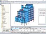 3D-Modell des Wohngebäudes in RFEM (© Estudi M103)