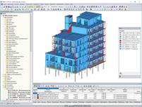 3D-Modell des Wohngebäudes in RFEM (© Estudi M103)