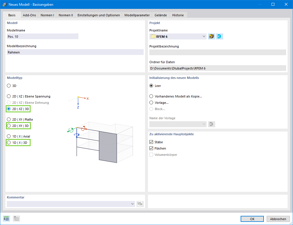 Neue Modelltypen in RFEM 6