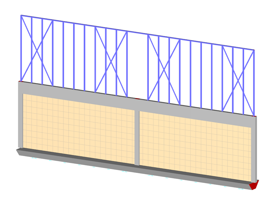 Mauerwerkswand für ein Typenhaus