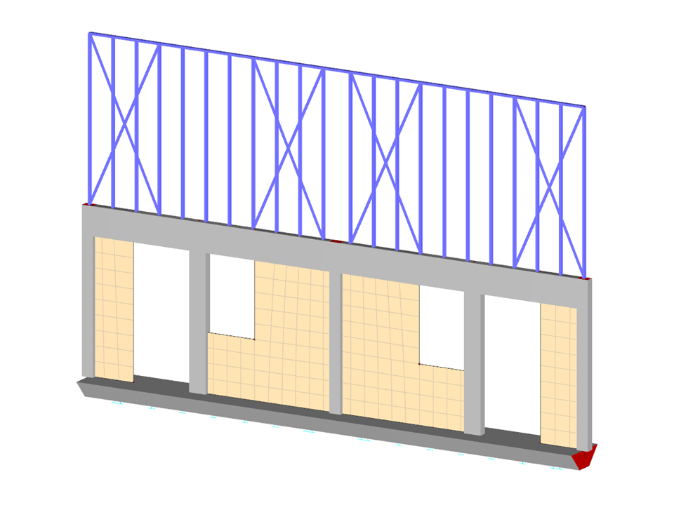 Mauerwerkswand für ein Typenhaus