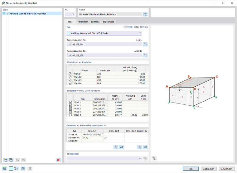 Dialog 'Neuer Lastassistent | Windlast'