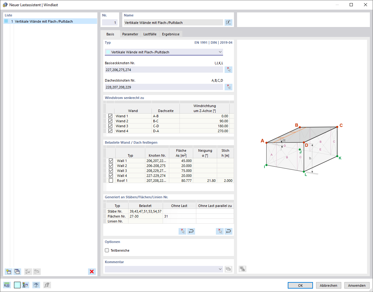 Dialog 'Neuer Lastassistent | Windlast'