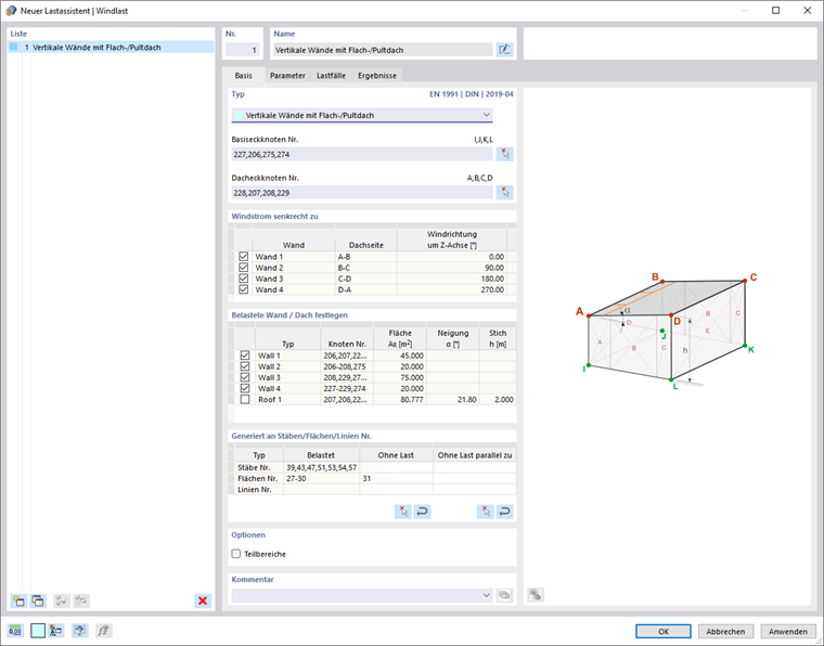 Dialog 'Neuer Lastassistent | Windlast'