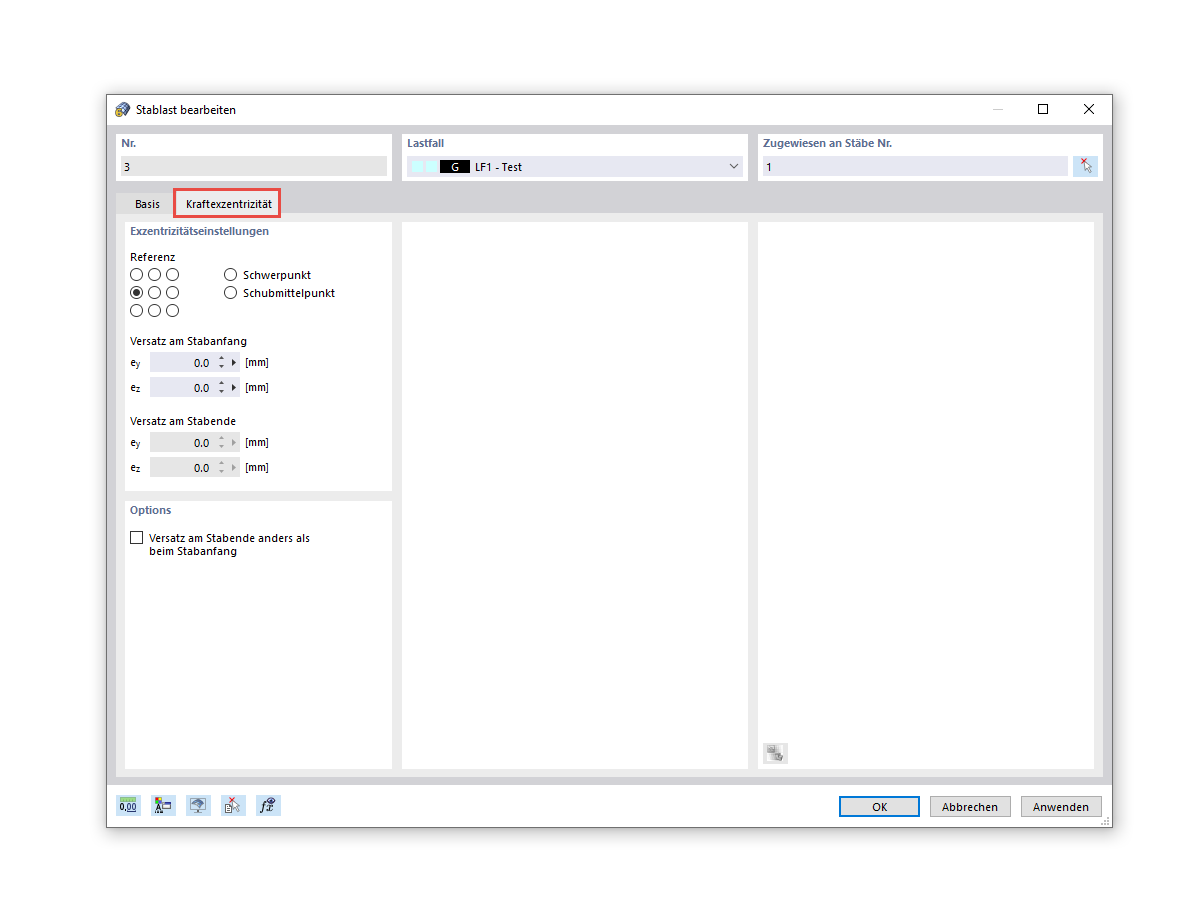 FAQ 005087 | Wie lässt sich eine exzentrische Lasteinleitung berücksichtigen?