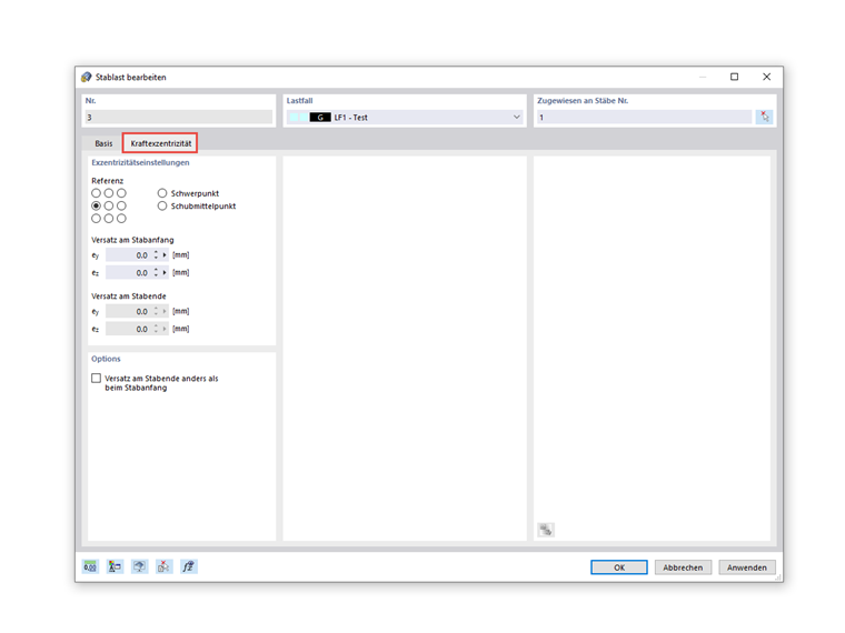 FAQ 005087 | Wie lässt sich eine exzentrische Lasteinleitung berücksichtigen?