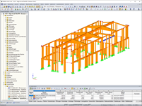 Modellierung der Holzkonstruktion des Bürogebäudes in RFEM