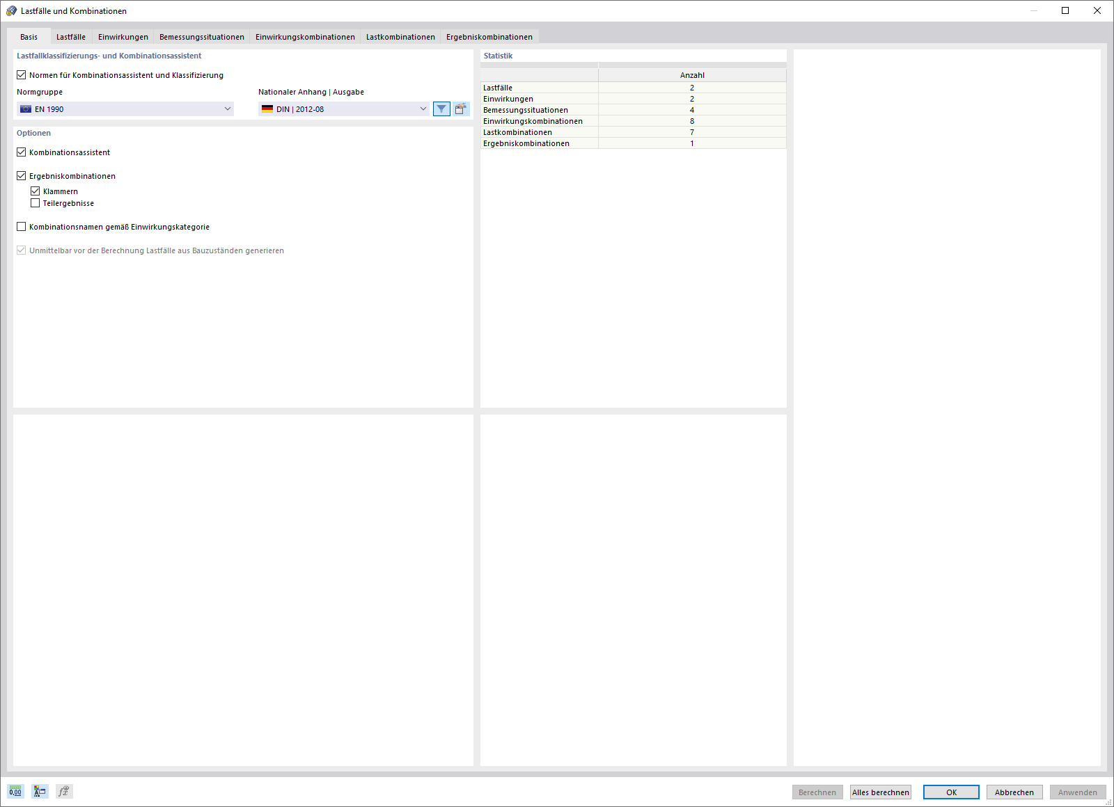 Kombinationsassistenten-Dialog