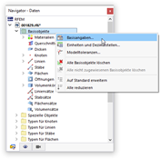 Basisangaben über Kontextmenü bearbeiten