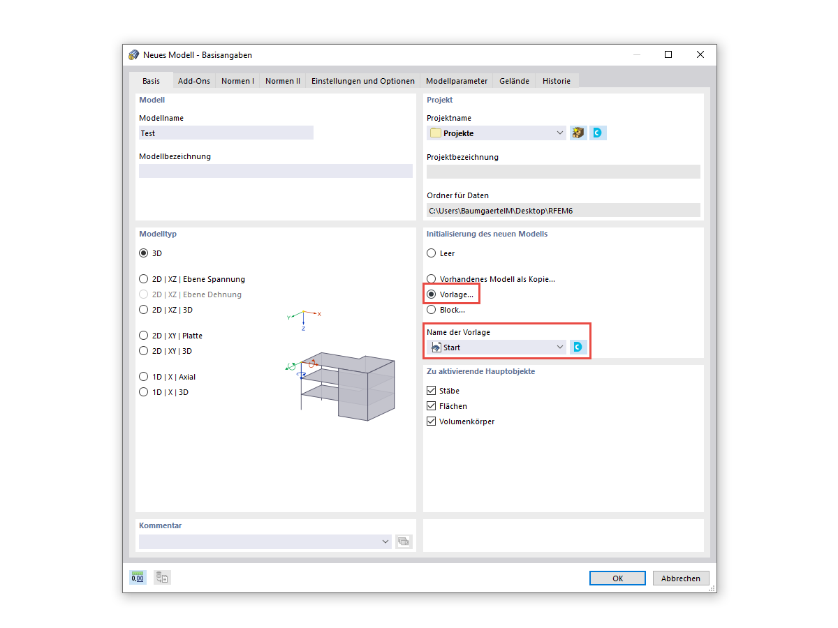 FAQ 005109 | Wie kann ich die Arbeit in RSTAB 9 und RFEM 6 beim Anlegen einer neuen Datei beschleunigen?