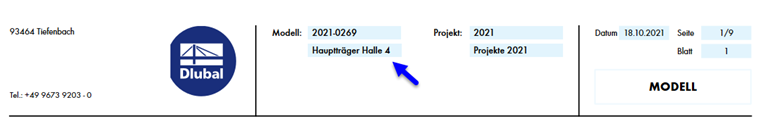Modellbezeichnung im Ausdruckprotokoll