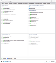 Dialog 'Neues Modell - Basisangaben', Register 'Add-Ons'