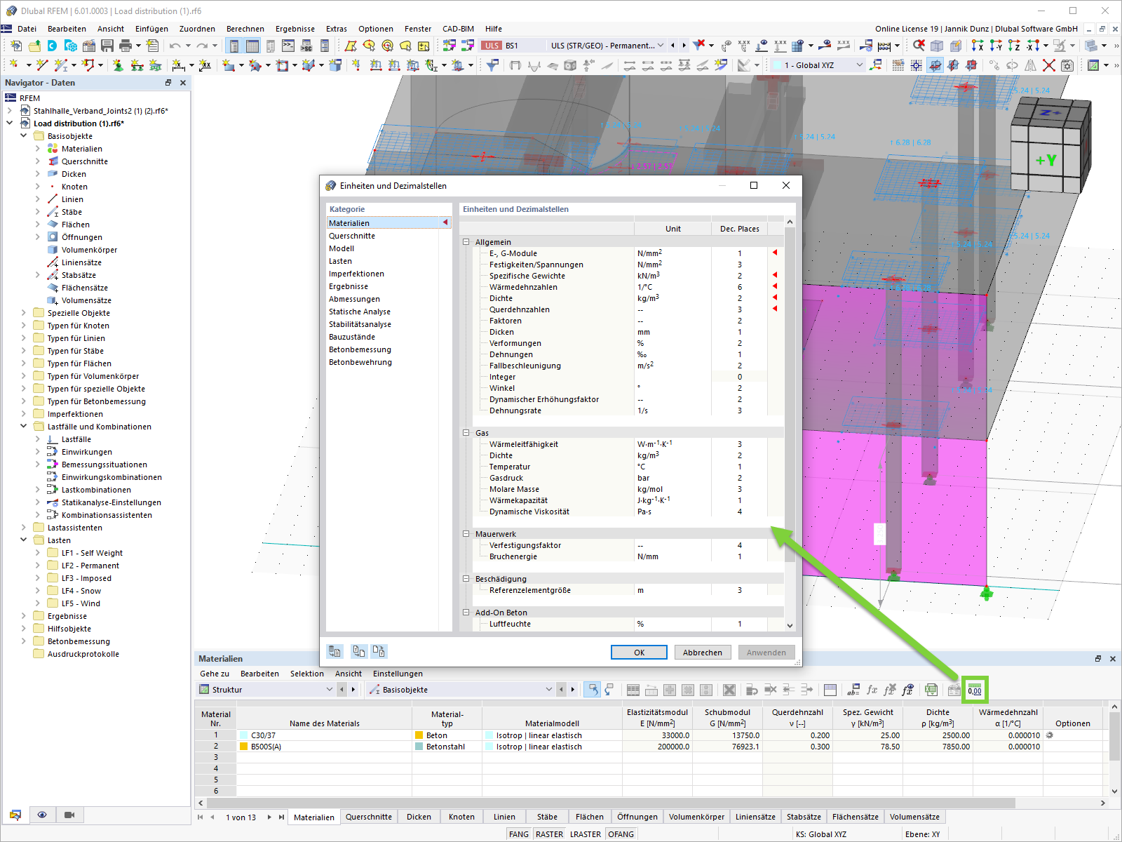 Tabellarisch organisierte Einheitensteuerung