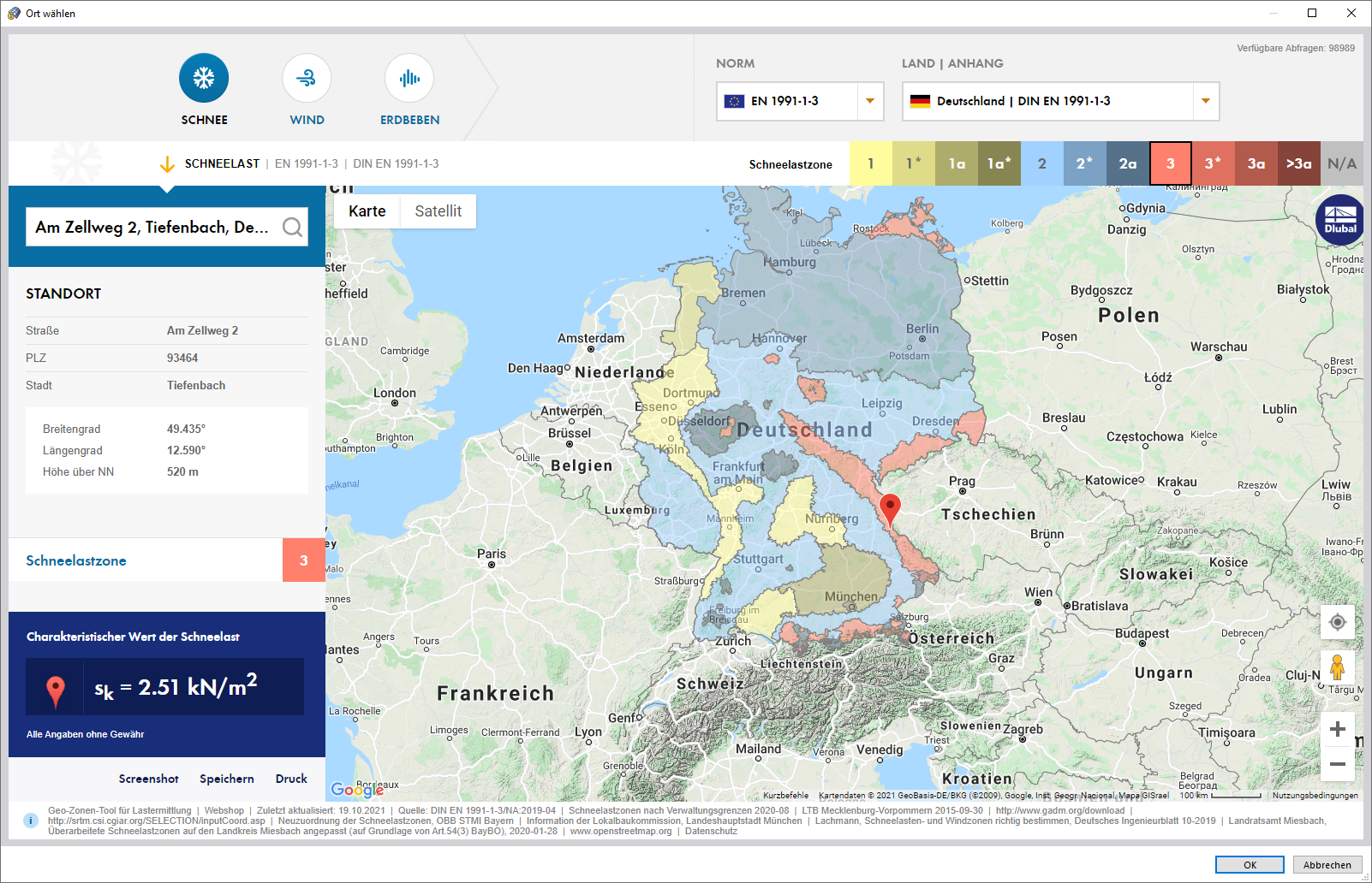 Ort in Landkarte festlegen