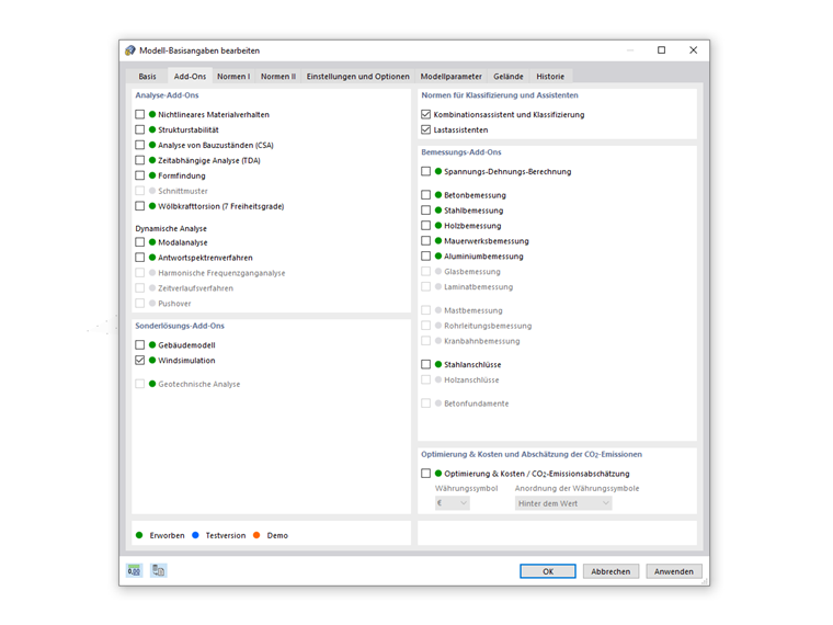FAQ 005120 | Können die Add-ons, welche in der Übersicht grau hinterlegt wurden, nicht verwendet werden?