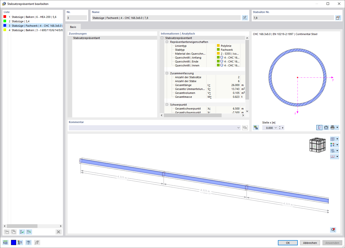 Dialog 'Stabsatzrepräsentant bearbeiten'
